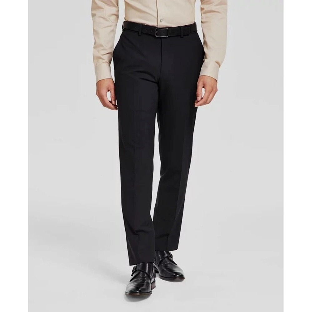 Bar III Men's Slim-Fit Wool Suit Pants Size 28Wx29L Black‎